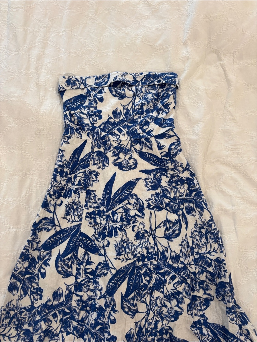 Abercrombie & Fitch Blue and White Floral Maxi Dress